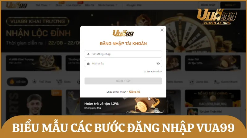 Hướng dẫn quy trình đơn giản để đăng nhập Vua99 thành công ngay lần đầu